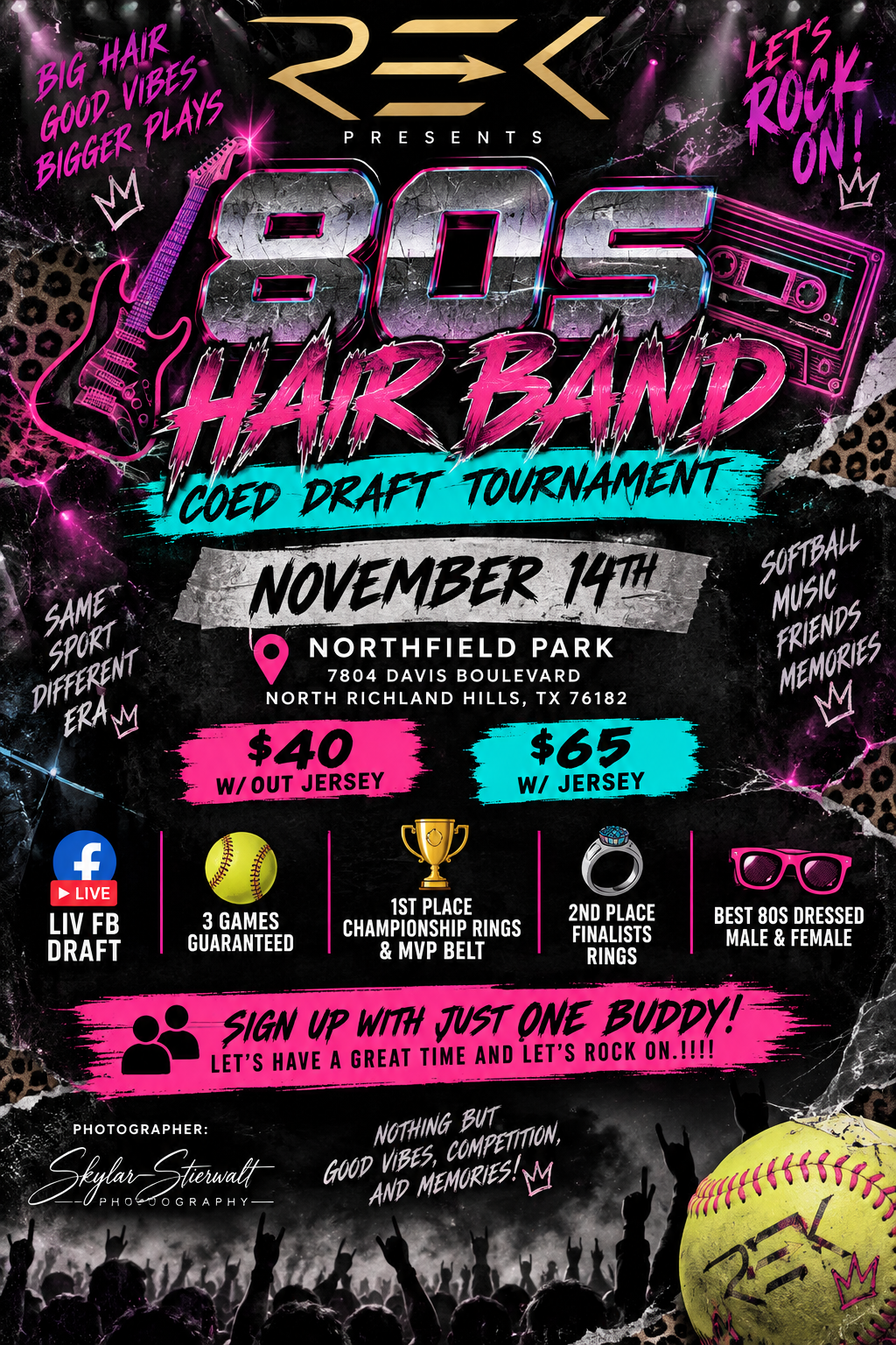 REK Sports  80s hair band coed draft tournament