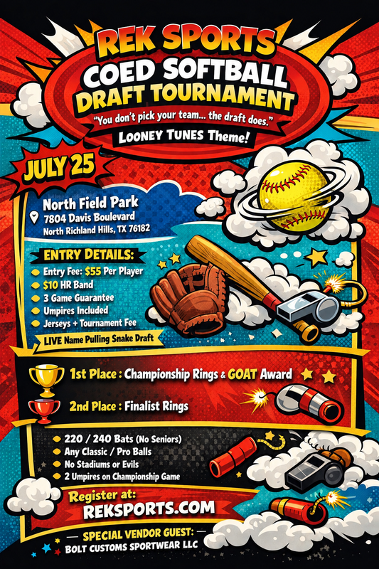 REK Sports Looney Tunes Themed Coed Draft Tournament.