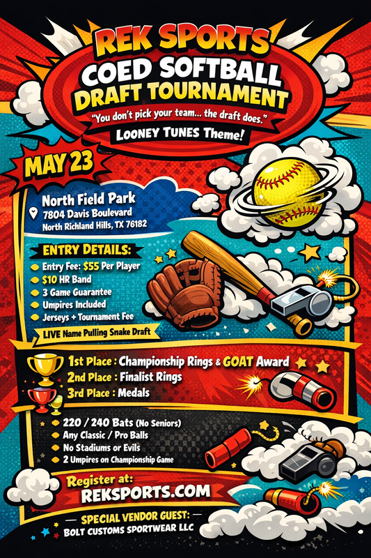 REK Sports Looney Tunes Themed Coed Draft Tournament.